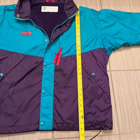 Vintage Columbia Ski Jacket Coat insulated warm winter 90s 80s turquoise purple - Picture 7 of 15